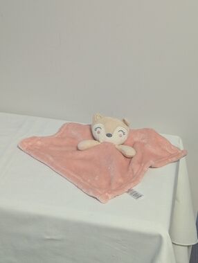 George Pink Tan FOX Plush Security Blanket Baby Lovey nunu Soother Stuffed